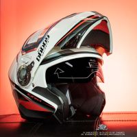 หมวกกันน็อค DADDY HELMET รุ่น CARINA ลาย OBSEVER WHITE RED