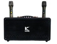 K.Power F-26 ลำโพงอเนกประสงค์ 2X6 นิ้ว พร้อมไมโครโฟนไร้สาย  เชื่อมต่อบลูทูธได้