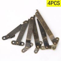 New Furniture Support Hinges 4PCS Antique Bronze Hinge for Wooden Tripod Support Cabinet Door Jewelry Box Hardware Accessories Door Hardware Locks