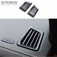 Fit สำหรับ Ford Ranger Everest Endeavour 2015 2016 2017 2018 2019 2Pc คาร์บอนไฟเบอร์สีเครื่องปรับอากาศ Dashboard Vent Cover