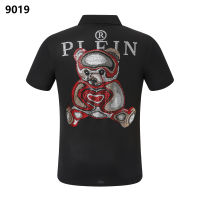 เสื้อคุณภาพสูงผู้ชาย Philipp Plein เสื้อโปโลแขนสั้นผ้าฝ้ายเพชรหมีเสื้อยืด PP เสื้อยืดเท่ๆ