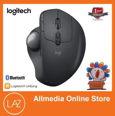 แถมแก้วสเตนเลสอย่างดี -Logitech - MX ERGO Advance Wireless Trackball - Black แทร็คบอลไร้สาย สองระบบ Bluetooth และ Unifying Black (สีดำ) - รับประกัน 1 ปี