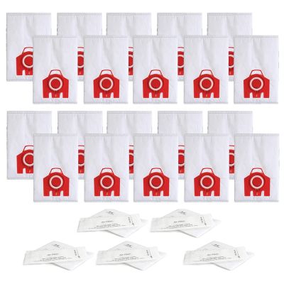 20Pack Replacement FJM 3D Efficiency Dust Bag for Miele S200,S300,S600,S4 S6 Compact C2 C1 Serie Canister Vacuum Cleaner