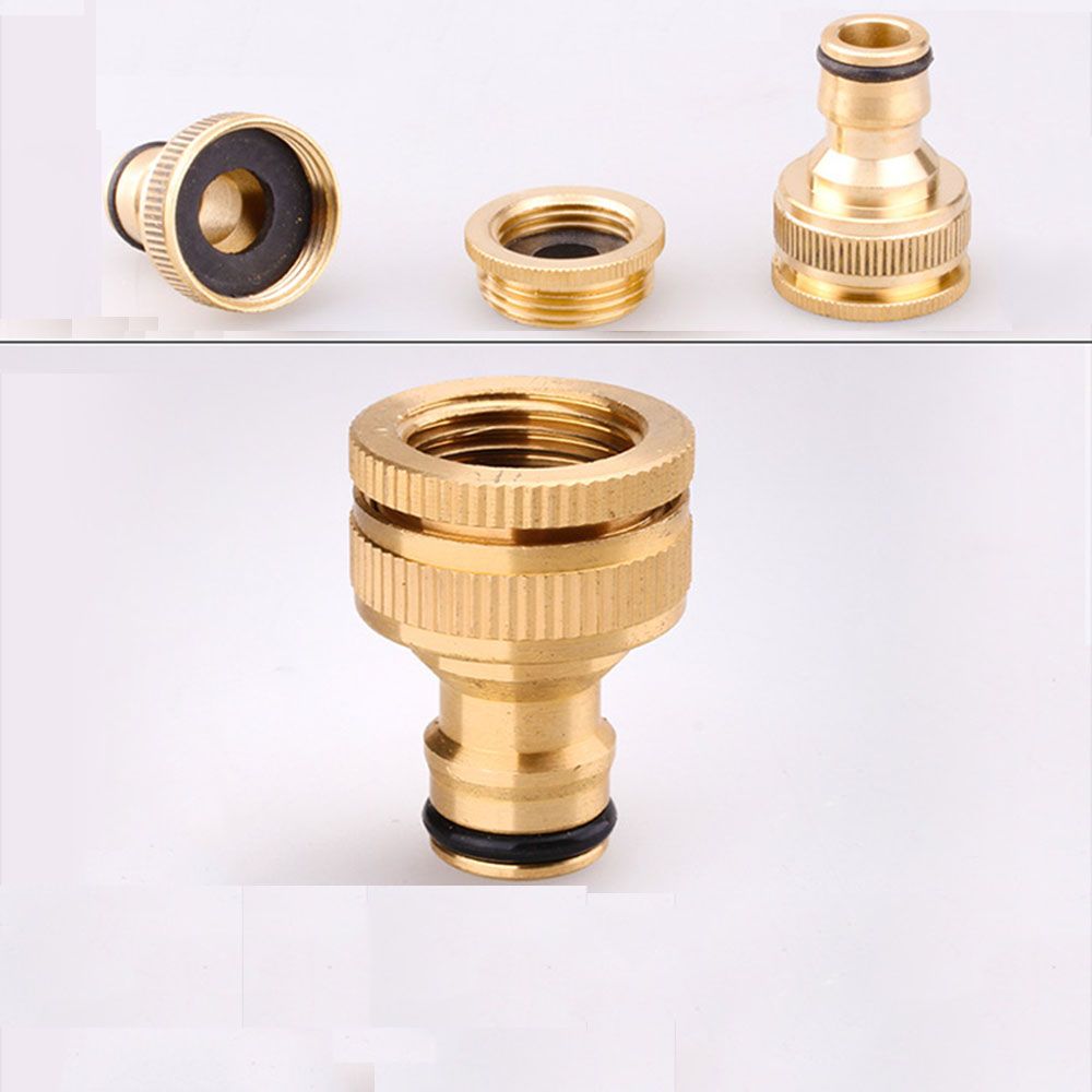 Hose Pipe 1/2" 3/4" Faucet Quick Connector Tap Watering Equipment Brass Adaptor 