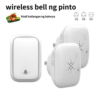 ✗◎☃ WenHIOT wireless doorbell for home Battery Free Waterproof US EU UK Plug Doorbell 38 Songs Welcome Home