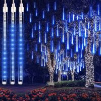 Christmas LED Meteor Shower Lights Outdoor Waterproof Fairy String Lights Festive Party LED Street Garden Christmas Decoration