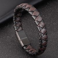 【YP】 European and Accessories Wholesale Cowhide Braided Leather Business Mens Intercolor L20107