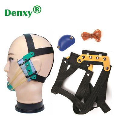 3ชิ้น Denxy ชุดอุปกรณ์จัดฟันแบบหมวกสายรัดศีรษะชุดแปรงสำหรับแต่งหน้าตัวยึดที่จัดฟันทันตกรรมสำหรับยึด