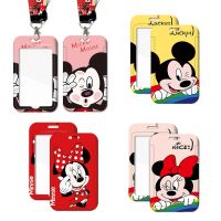 hot！【DT】☈  Cartoon Card Holder Minnie Original Student Anti-lost Hanging Neck Anime Lanyard ID Gifts