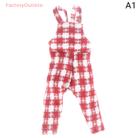 FactoryOutlete?Cheap? Plaid suspenders Plaid STRAP กระโปรงสำหรับเอลฟ์ตุ๊กตาเสื้อผ้าอุปกรณ์ตกแต่งตุ๊กตา