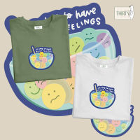 เสื้อยืดลาย Mixed feeling (ผ้าคอตตอน สกรีนชัด สีสด ติดทน)