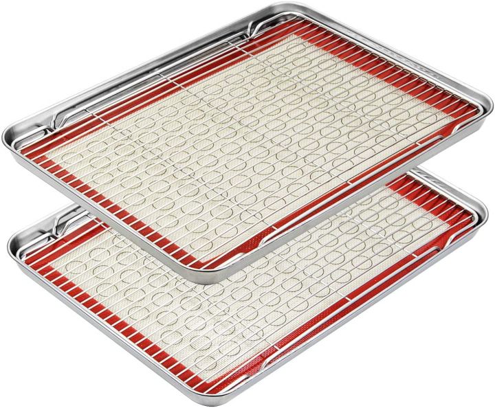 macaron-non-stick-silicone-baking-mat-stainless-steel-cookie-sheet-baking-pan-gadget-cake-bakeware-pastry-tools-for-kitchen