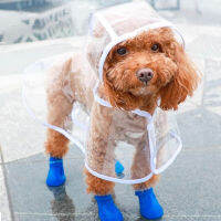 Solid Rain Coat สำหรับสุนัขขนาดกลางขนาดเล็ก Impermeable Perro Puppy Dog Poncho เสื้อกันฝน Poodle Mascotas เสื้อผ้า Chubasquero Perro