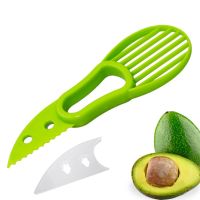 Multi-function 3-in-1 Avocado Slicer Shea Corer Peeler Fruit Cutter Pulp Separator Plastic Knife Vegetable Tools