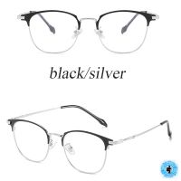 Graded Eyeglasses with Grade -50 100 150 200 250 300 350 400 450 500 550 600 for Women Men R Art Student Neutral Metal Frame Optical Glasses