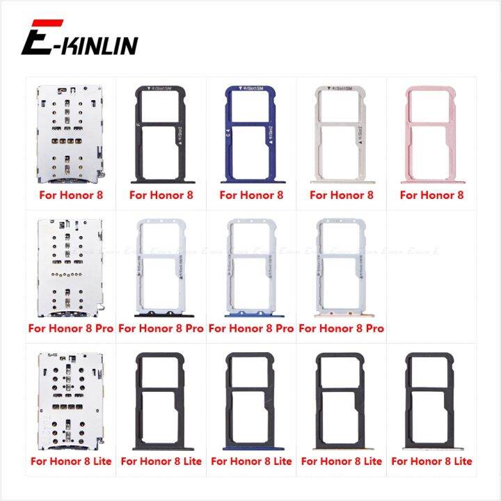 Sim Card Tray Socket Slot Reader Adapter Micro Sd Card For Huawei Honor 8 Pro Lite Holder 4024