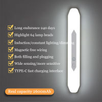 USB Led Night Light Motion Sensor TYPE-C ไร้สาย Fast Charging Night โคมไฟ64ลูกปัดโคมไฟตู้ Corridor Night โคมไฟสำหรับห้องนอน