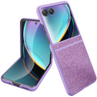 NINKI Motorola Razr Plus เคส2023ปกป้องหน้าจอ,Motorola Razr ทองคำสีกุหลาบ + เคส2023 5G เคสสำหรับโมโตโรล่าโทรศัพท์น้ำหนักเบาแวววาว Motorola Razr 40 Ultra Moto Razr Plus เคส2023