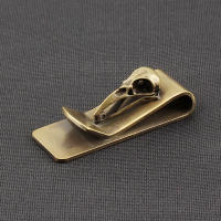 Vintage ss Money Clip Card Holder Outdoor Small Tool EDC Bird Bone Paper Clip