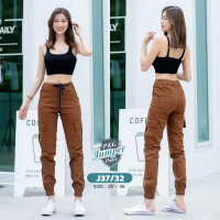 [Jogger pants] กางเกง Jogger ขาจั้มผ้ายืดผู้หญิง (เป้าซิป) รุ่น J37/32 ใส่ได้ทั้งชายหญิงเนื้อผ้า cotton ยืดหยุ่นน้ำหนักเบา สวมใส่สบายคล่องตัว