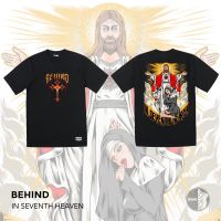 DSL001 เสื้อยืดผู้ชาย BEHIND CLOTHING เสื้อยืดลาย “IN SEVENTH HEAVEN” เสื้อผู้ชายเท่ๆ เสื้อผู้ชายวัยรุ่น