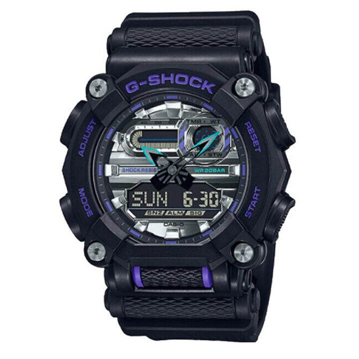 นาฬิกากีฬาผู้ชาย-g-shock-ga900-ต้นฉบับ-แสดงเวลาคู่-กันน้ำได้ถึง-200-เมตร-กันกระแทกได้-โลกเวลา-แสง-led-อัตโนมัติ-รับประกัน-4-ป-ga-900as-1apr-ใหม่แท้