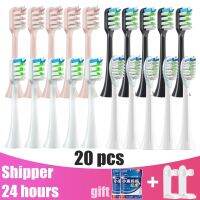 ♀ 20pcs Replaceable Toothbrush Heads Compatible With SOOCARE Soocas X3/X3U Electric Tooth Brush Nozzles With Dental Floss