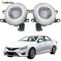 ไฟตัดหมอกรถยนต์พร้อมเลนส์ใสสำหรับเครื่องหมาย Toyota X Reiz Post-Facelift 2013 2014 2015 2016 LED Angel Eyes DRL ไฟเดย์ไลท์กลางวัน