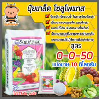 ปุ๋ยเกล็ด สูตร 0-0-50 Solupotaase แบ่งขาย บรรจุ 10 กิโลกรัม ปุ๋ยละลายน้ำ บำรุงผล เพิ่มผลผลิต เพิ่มความหวาน โพแทสเซียมซัลเฟต แม่ปุ๋ย