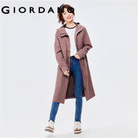 Giordanoผู้หญิง เสื้อกันฝนคลุมด้วยผ้า จิงโจ้ สีทึบ Free Shipping 05372688