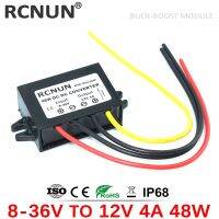 RCNUN 8-36V 19V 30V to 12V 24V 1A 2A 3A 4A Buck Boost DC DC Converter Step-down/up Voltage Stabilizer Car Boat Power Supply