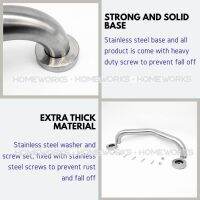 HEMOS SUS304 STAINLESS STEEL SAFETY TOILET GRIP HANDBAR HANDLE HANDRAIL V SHAPE GRAB BAR PEMEGANG TANDAS HM-88012,88024