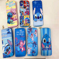 Stitch Kids Zipper Wallet การ์ตูนอะนิเมะอุปกรณ์ต่อพ่วงกระเป๋าสตางค์หนังยาวนักเรียนแฟชั่นการพิมพ์สี Multi-Card Coin Purse