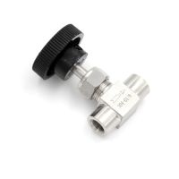 1/8" 1/4" BSP Equal female Thread SS 304 Stainless Steel Flow Control shut off Needle Valve