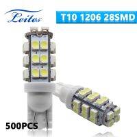 500ชิ้นขายส่งโคมไฟรถ T10 W5W 194 168 192 28Smd LED อัตโนมัติลิ่มที่จอดรถแสงอ่านโปรโมชั่นสีขาว DC 12โวลต์ด้านย้อนกลับ