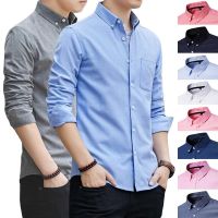 M-5XL Korean Summer Fashion Multi functional Casual Dress Mens Long Sleeve Shirt Plus Size