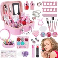 Makeup Washable Princess Play Makeup Set Kids Toys Safety Nontoxic Princess Pretend Play Birthday for Kids Makeup Set for Girls