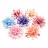 【CW】 Artificial Flowers 10Cm 5Pcs Silk Dahlias Home Interior Decor Christmas Wedding Bridal Accessories Material for Making Bouquets