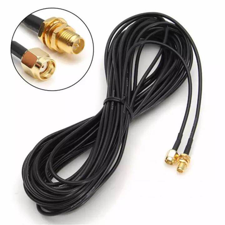 สาย-rp-sma-10-เมตร-male-to-female-extension-cable-for-wifi-router-wireless-network-card-antenna-coaxial-wire-10m