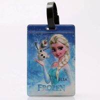 【DT】 hot  Fashion Frozen Elsa High Quality Travel Accessories Luggage Tag PU Suitcase ID Addres Holder Baggage Boarding Tag Portable Label