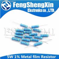 ● 10pcs/lot 5W 1 Metal film Resistor resistance 0.1R 10M 1K 1.2 1.3 3.3 10 22 33 120 360 18 390 470 82 R K ohm 10K 100K 1M