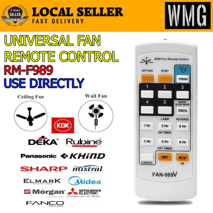 Universal Fan Remote Control (Multi) FAN989V Lazada