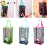 SUER Kitchen Breathable Mesh Home Plastic Garbage Bag Storage New Organizer Recycle Foldable Practical Hanging Holder/Multicolor