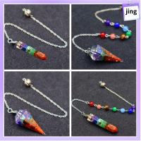 JING โซ่ห่วงโซ่ 7 Chakra orgonite หินอัญมณีหิน Amulet คริสตัลรักษารักษา หินธรรมชาติหิน จี้ลูกตุ้มเรกิ