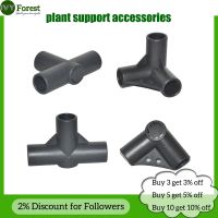 4pcs 20mm 3-way 4-way Gardening Plant Stakes Plastic Edging Corner Connection Accessories Greenhouse Plant Frame Connectors