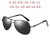 【hot】 Oval Prescription Sunglasses Men Polarized Minus Aviation Glasses Male 0 -0.5 -0.75 -1.0 -1.25 To -6.0