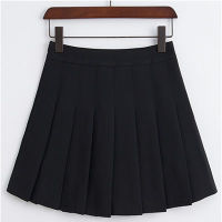 Women Girl Pleated Skorts Tennis Skirt Zip Yoga Badminton Sport Team Uniform Student Short Dress With Inner Shorts High Waist