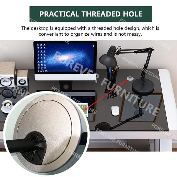 Gaming Table For Pc Computer Tempered Glass Desk Gaming Desk Home Office  Table Computer Desk | Lazada Ph