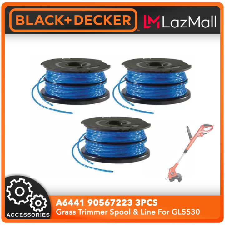 BLACK & DECKER 3PCS A6441 90567223 Grass Trimmer Spool & Line For GL5530