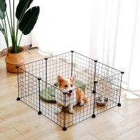 Foldable Pet Playpen Crate Iron Dog Fence Small Animal Cage Puppy Kennel House Cage Puppy Kitten Cat Dog Enclosure Pet Items